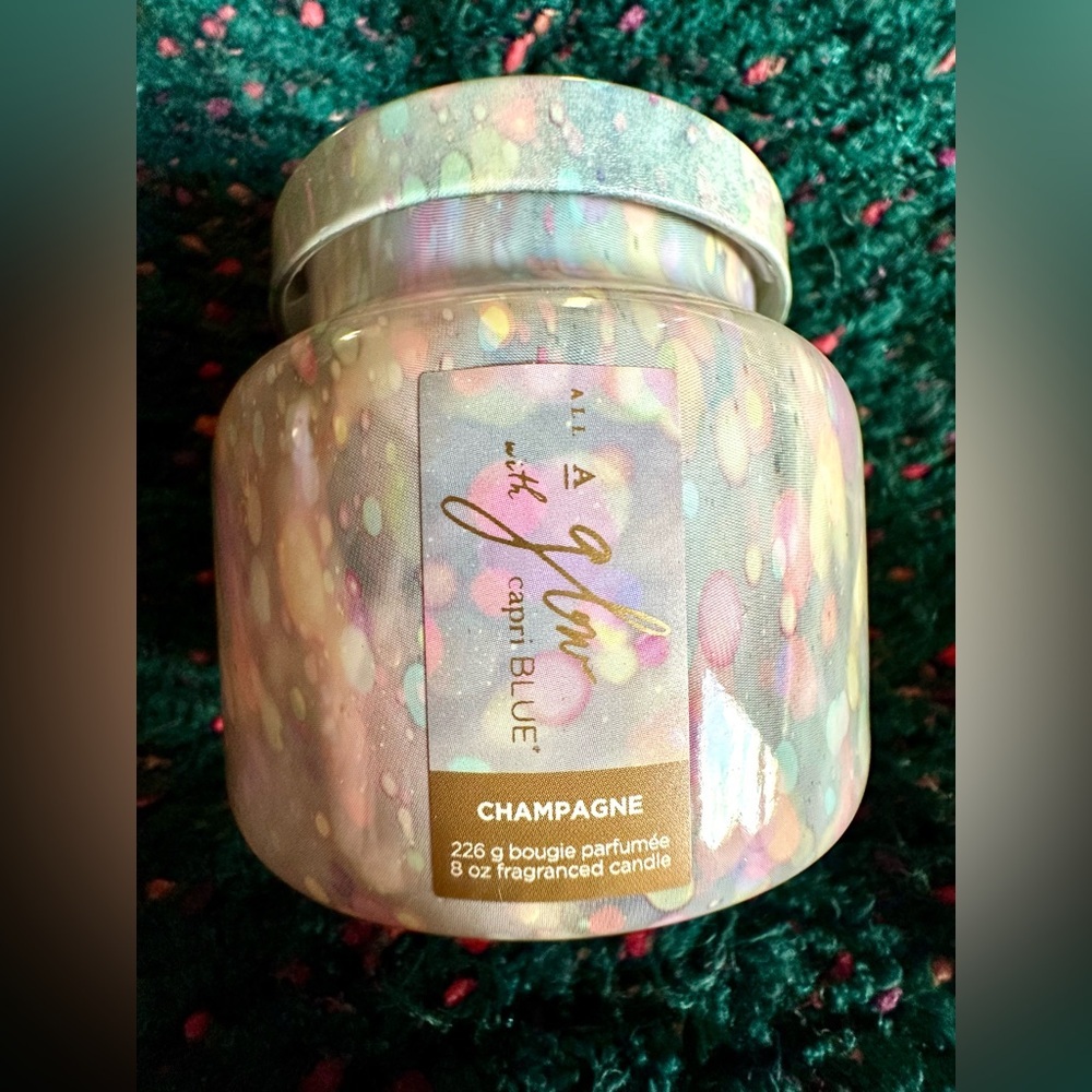 ‼️RARE‼️🎸Capri Blue🎸🔥NWT🔥Anthropologie All A Glow Glass Jar Candle 8oz.
